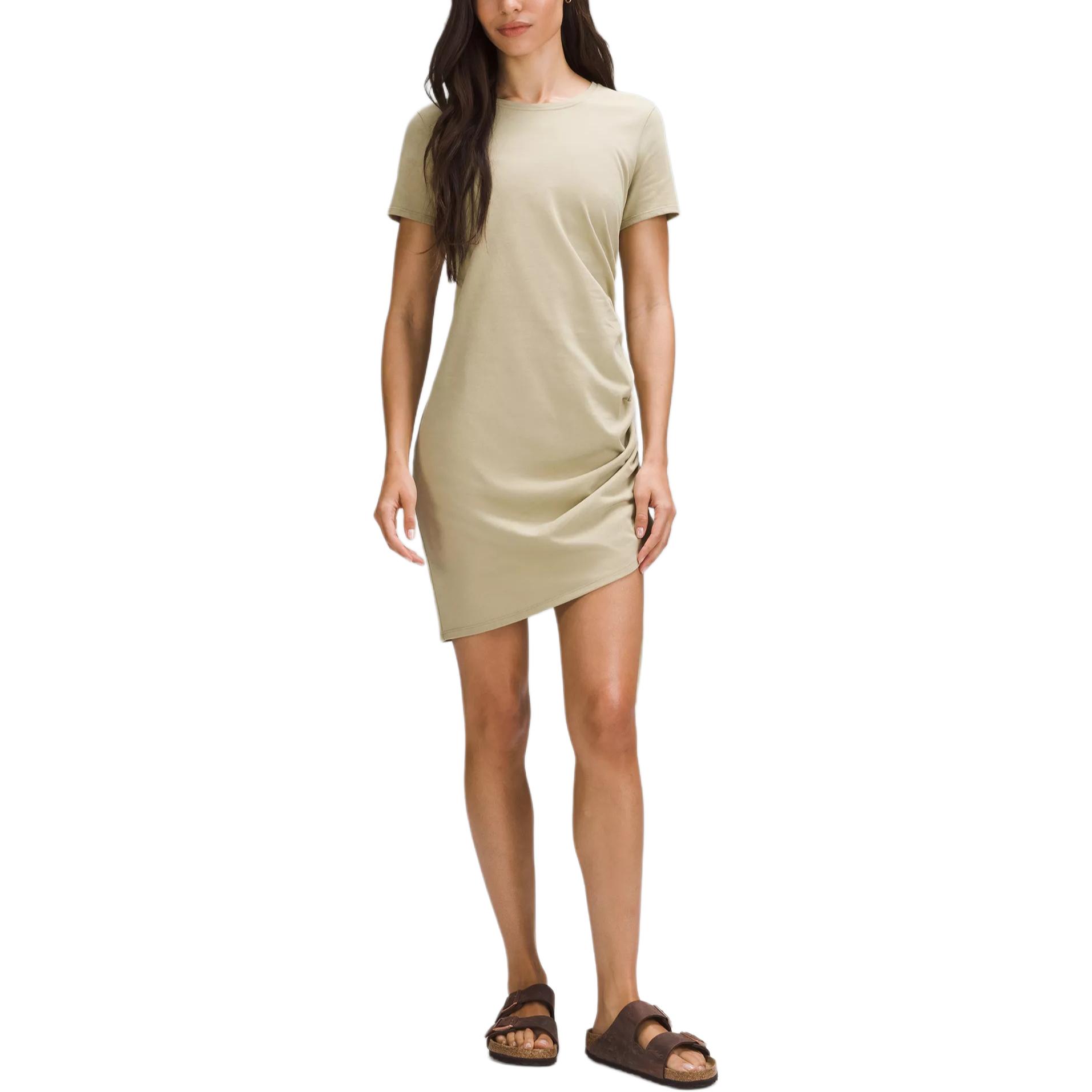 

Женское платье с коротким рукавом Lululemon, хаки