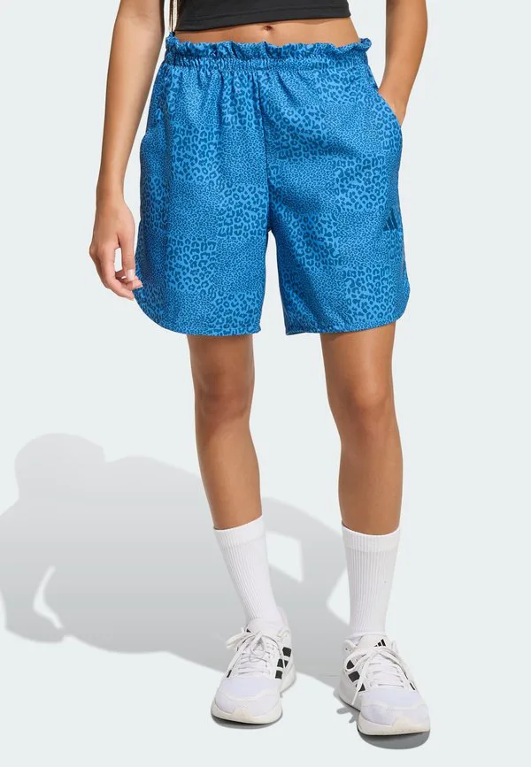 Шорты с принтом, изображающим символы будущего. Adidas Performance, Ray Blue Dusky Petrol Dusky Petrol