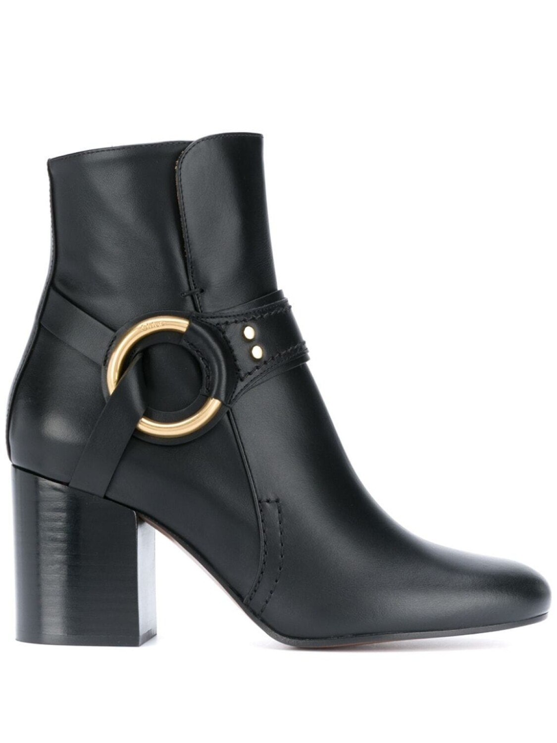 

Chloé ботильоны с круглой пряжкой, черный