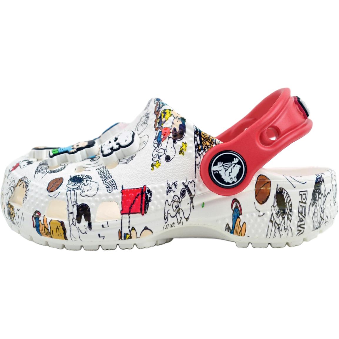 

Crocs Классические сандалии Clog с амортизацией White Red для детей