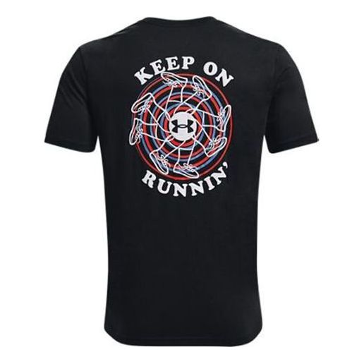 

Футболка keep run graphic t-shirt 'black' Under Armour, черный