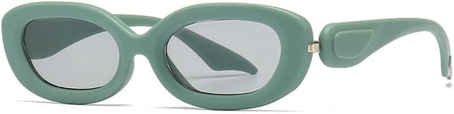 

Женские солнцезащитные очки в стиле ретро, ​​маленькие прямоугольные, винтажные, с леопардовым принтом, солнцезащитные очки UV400 для женщин и мужчин VFDHN, Green Gray