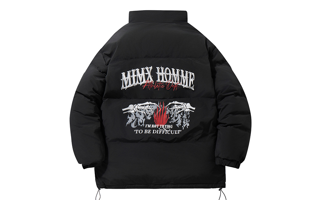 

Mimx Homme Зимняя стеганая куртка унисекс черная, Черный, Mimx Homme Зимняя стеганая куртка унисекс черная
