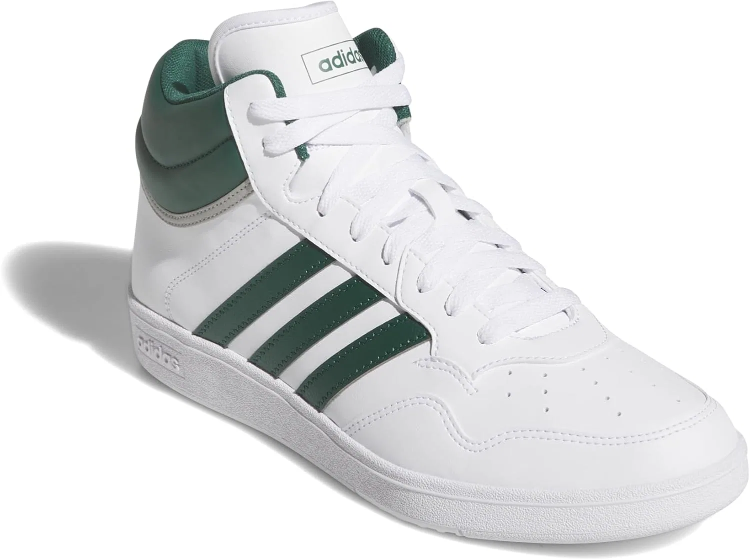Кроссовки Adidas Unisex Hoops 4.0 Mid, Ftwr White Collegiate Green Grey Two — фото 3