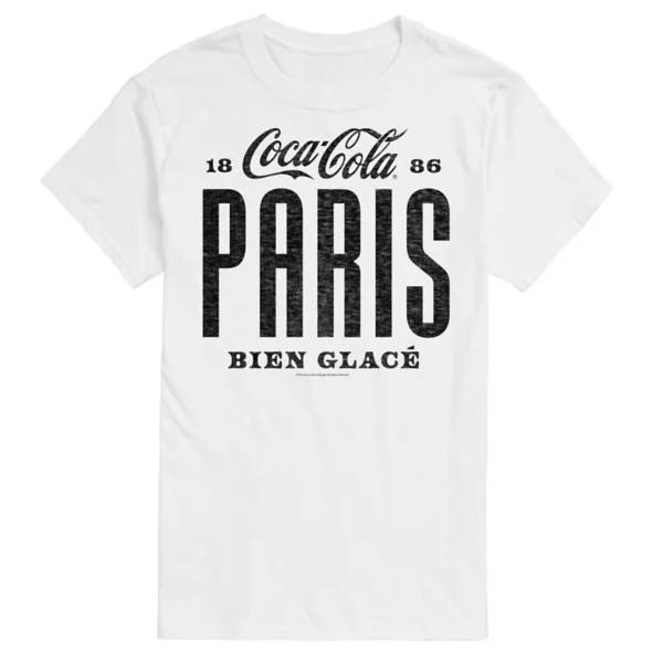 

Мужская футболка Coca-Cola Paris с принтом Licensed Character, белый