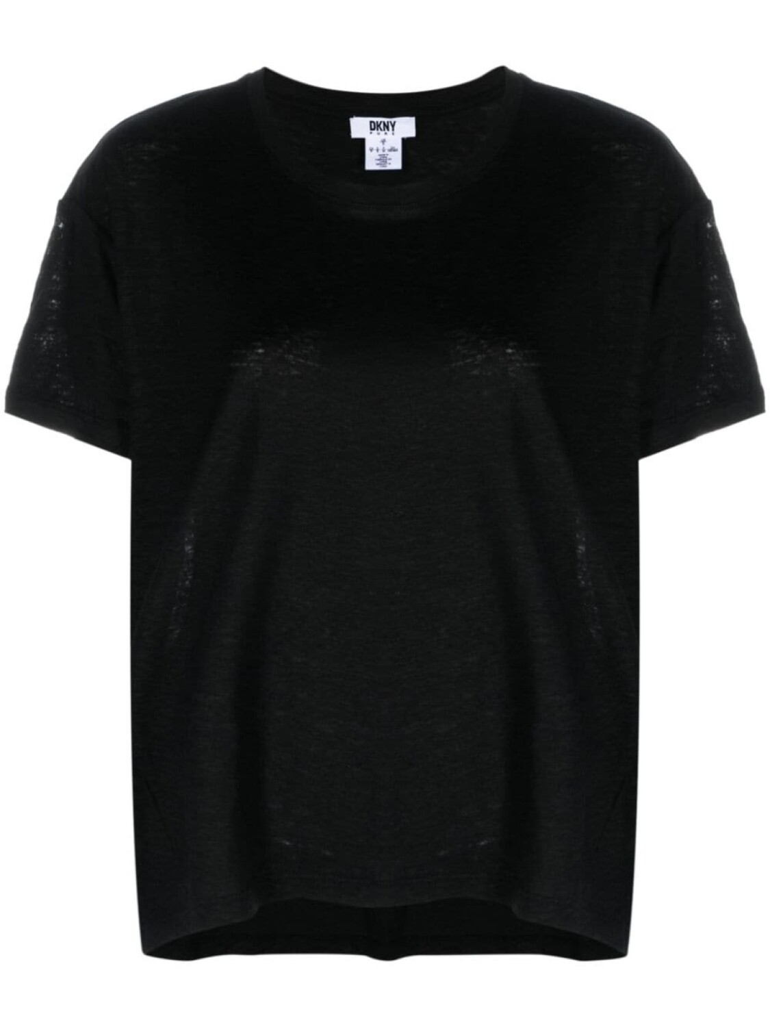 

DKNY льняная футболка, черный
