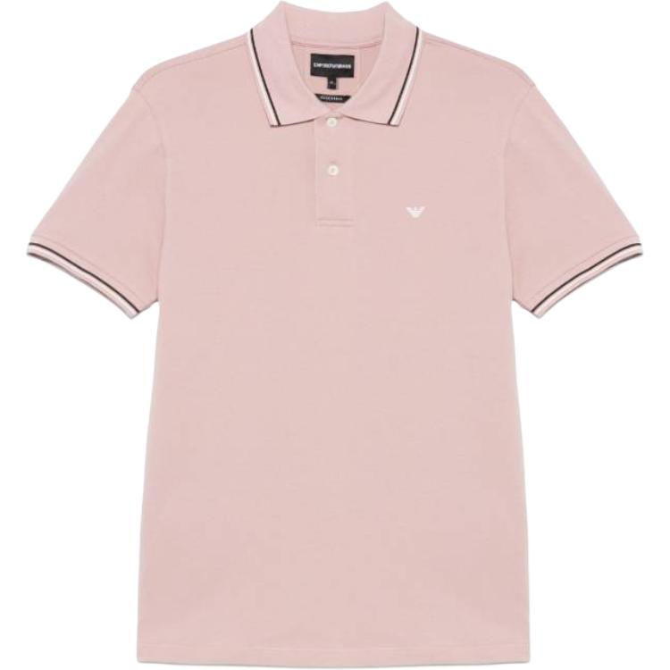 

Поло с логотипом EMPORIO ARMANI, розовый