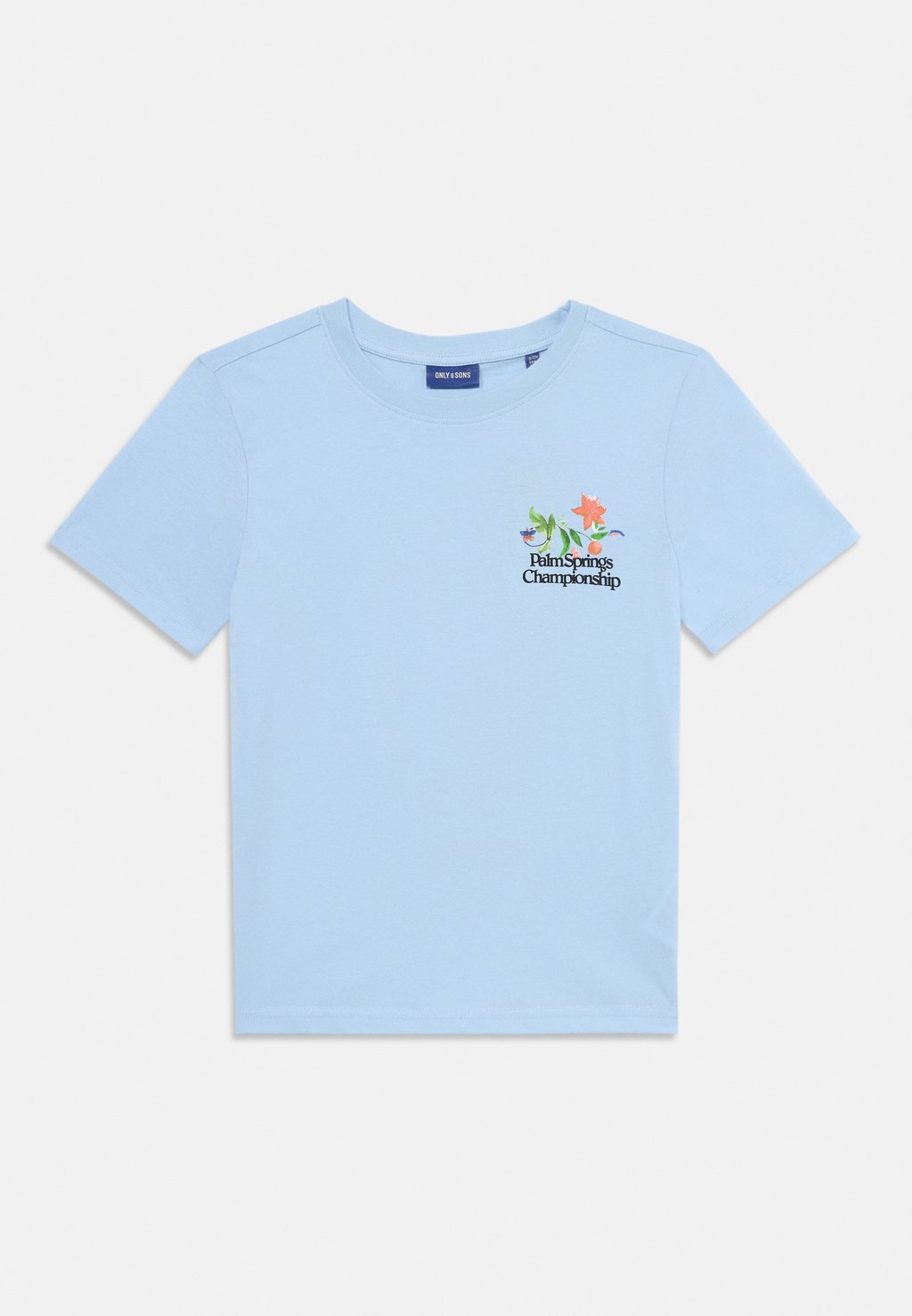 

Футболка с принтом OSJASTON LIFE O NECK ONLY & SONS junior, светло-голубой