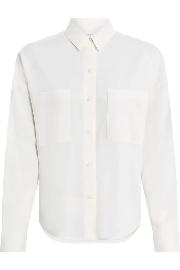 Женская рубашка с длинным рукавом Calvin Klein, White