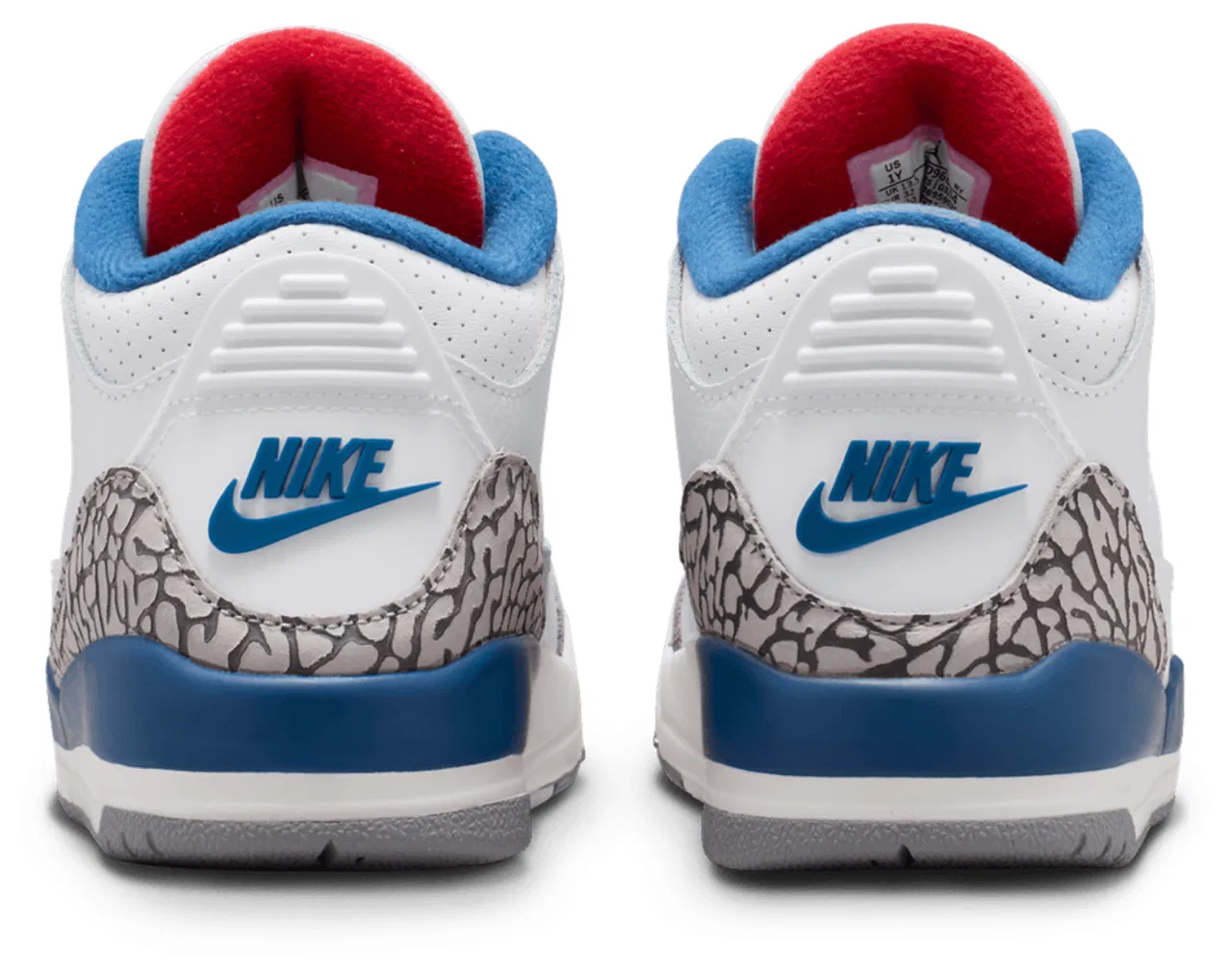 Детские кроссовки для мальчиков с кожаным верхом Jordan Retro 3 Jordan, White/Red/Gray — фото 3