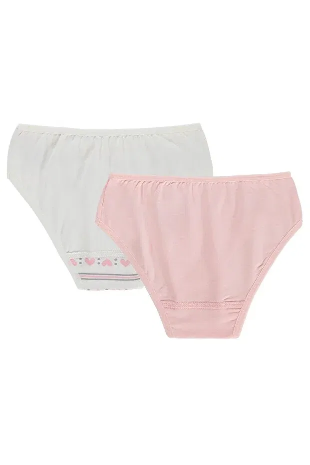 Детский комплект трусов для девочек с принтом Hearted 2-piece underwear set Civil Girls, Colored — фото 2