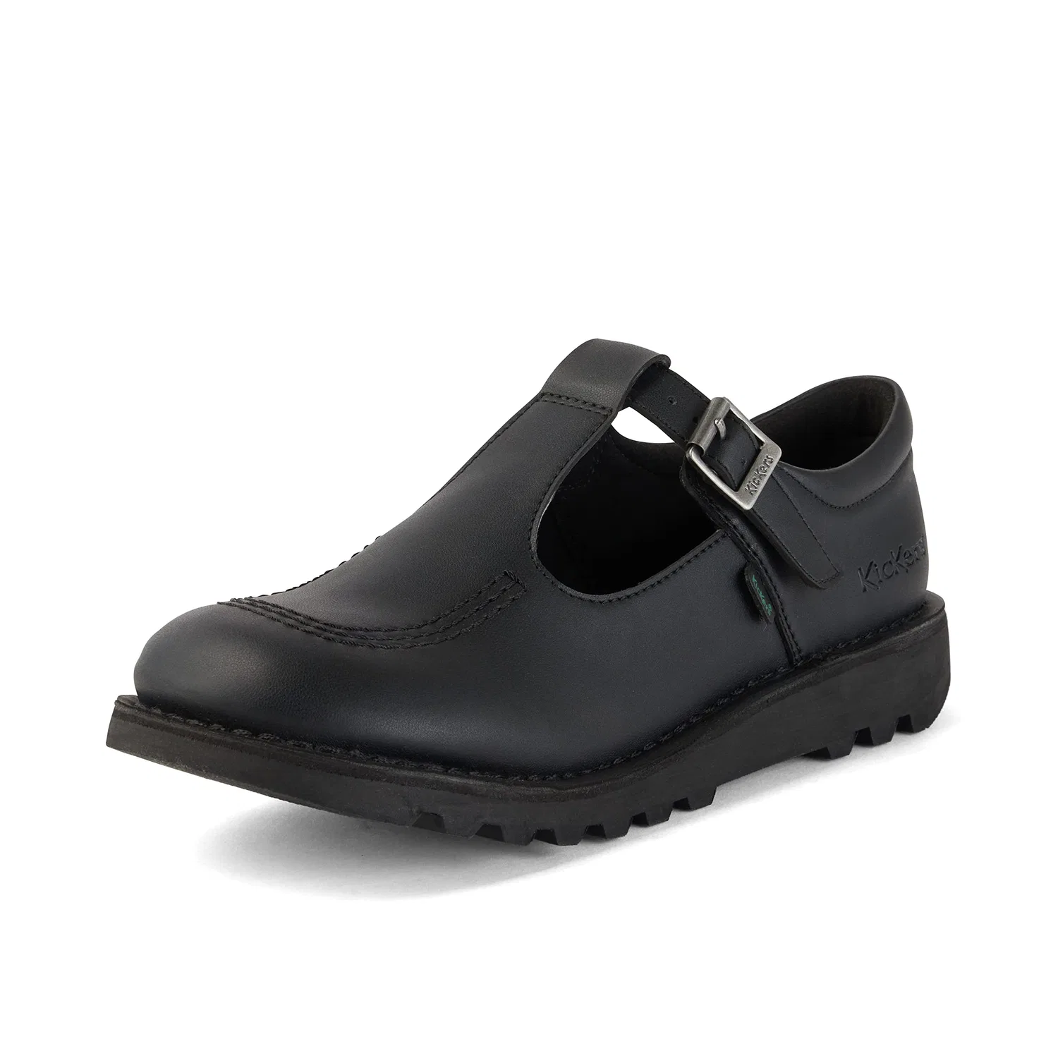 Детские кроссовки для девочек кожаные Kickers, Vegan Black