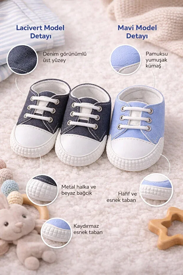 Детские пинетки для мальчиков нескользящие с липучкой Mini Kanka, Two Multicolored Blue And Black