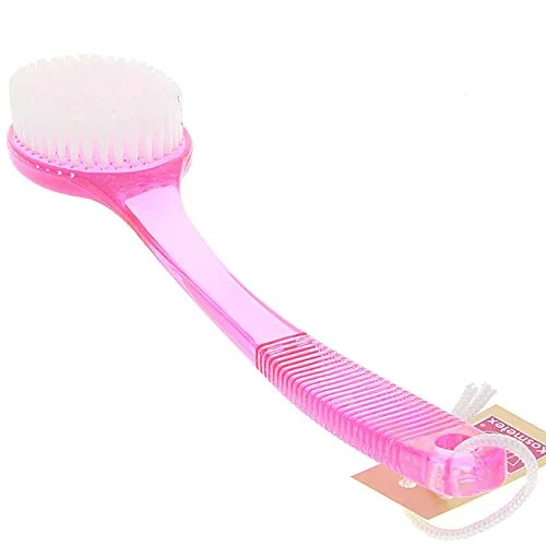Щетка для тела Kosmetex с длинной ручкой, пластик, 35 см, Pink — фото 2