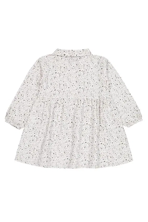 Детское платье для девочек с принтом Patterned Dress Civil Girls, Ecru — фото 3