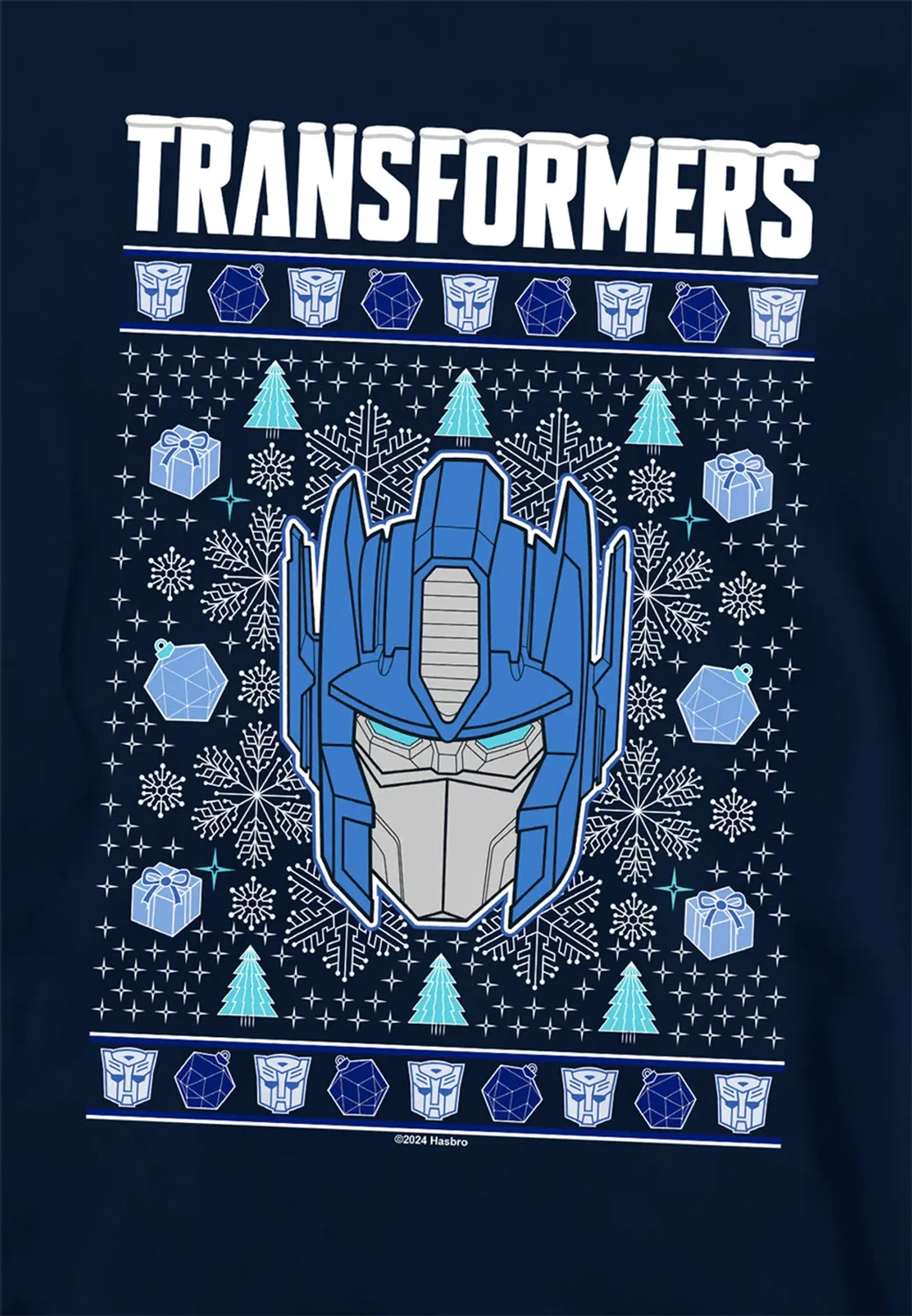 Детский свитшот с принтом Transformers Optimus Prime Hasbro, Navy — фото 2