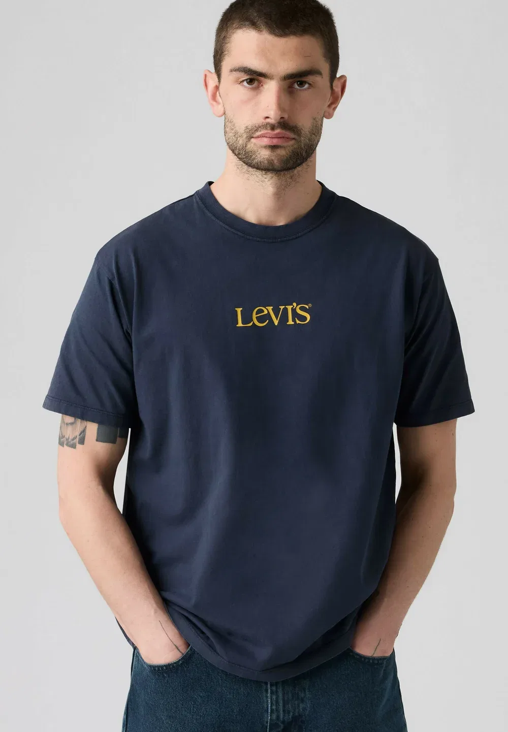 Футболка в винтажном стиле с графическим принтом 501 blues vw whi - футболка с принтом Levi'S, Record Swap Egret - Blues — фото 4