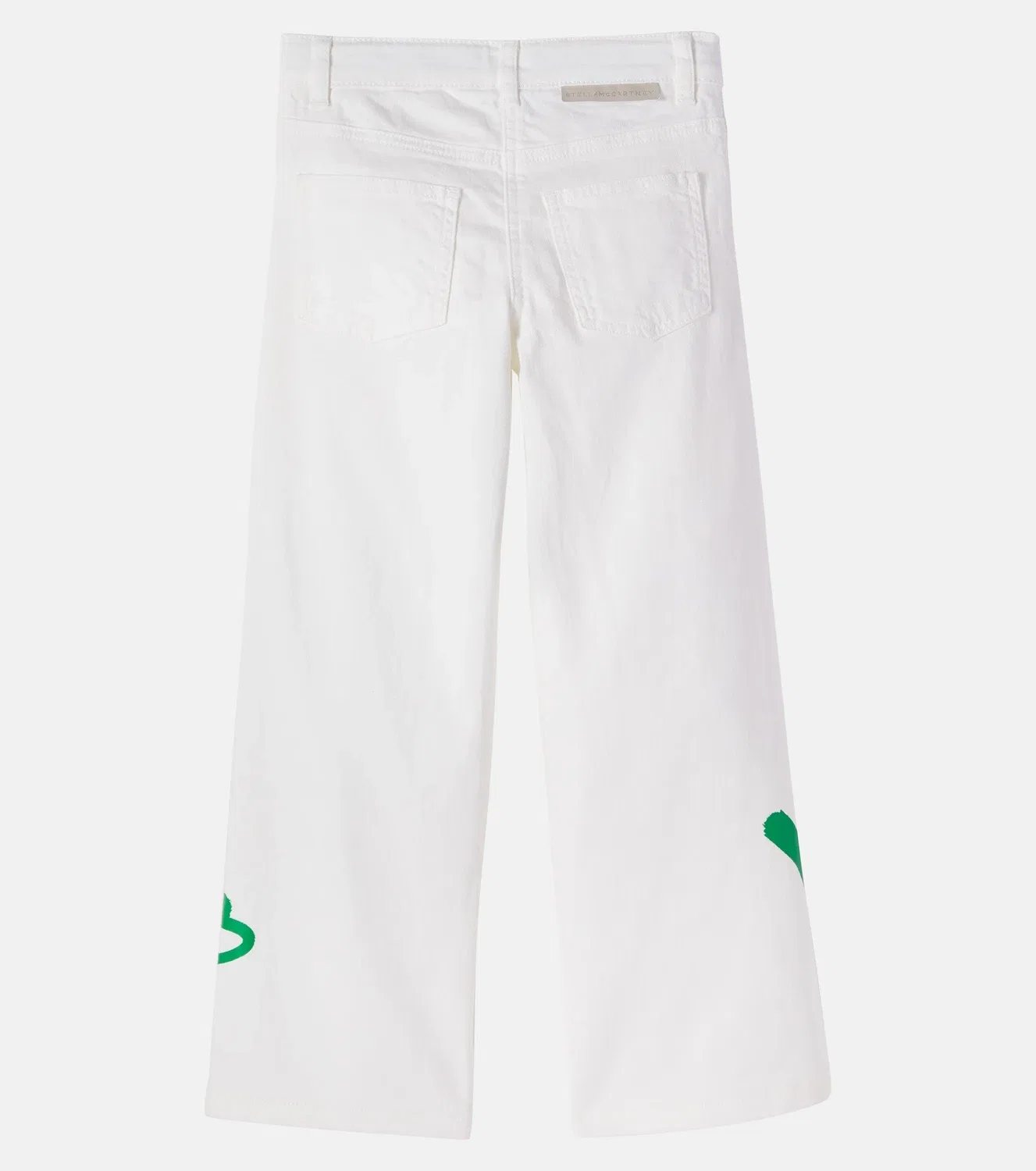 Брюки хлопковые с цветочным принтом Stella Mccartney Kids, белый — фото 3