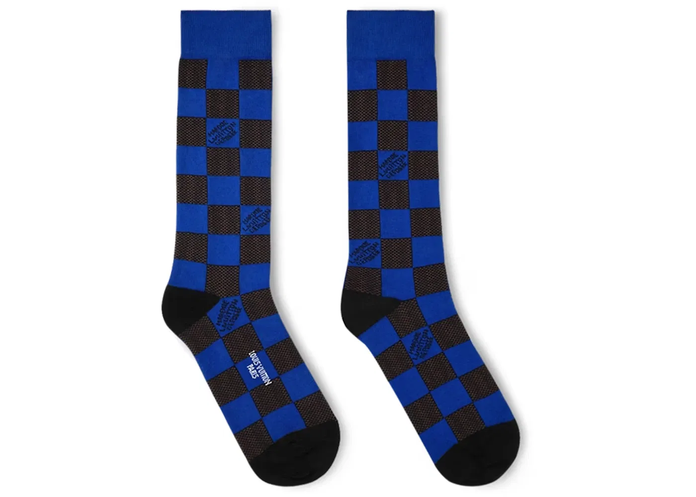 Мужские носки с узором Louis Vuitton Damier Pop Socks, Синий