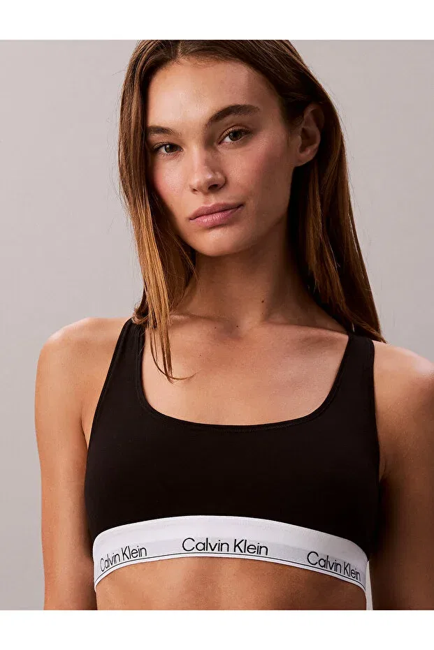 Женские бралетт хлопковый Unlined Bralette - Icon Cotton Modal Calvin Klein, Black