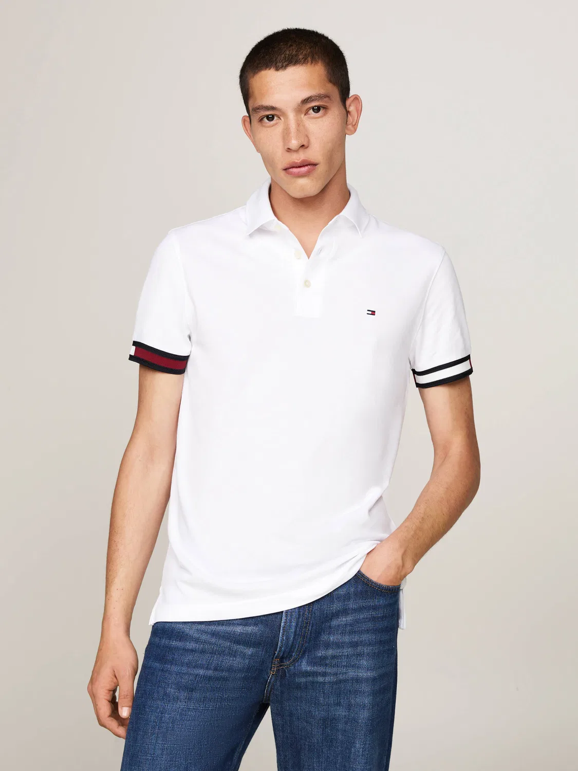 Поло с коротким рукавом Polo Flag Tommy Hilfiger, Bianco
