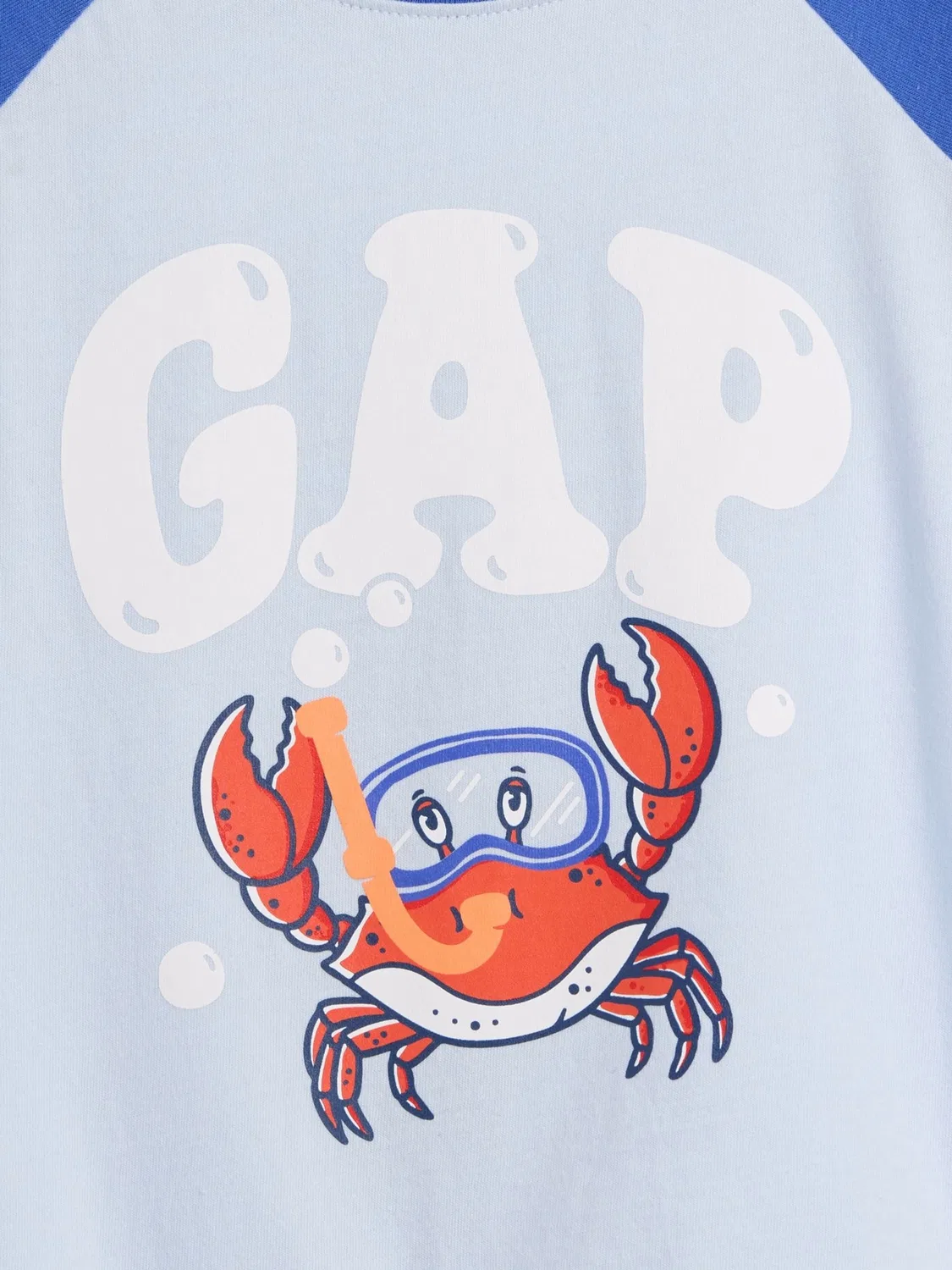 Футболка с цветными блоками, короткий рукав Gap, светло-голубой — фото 3