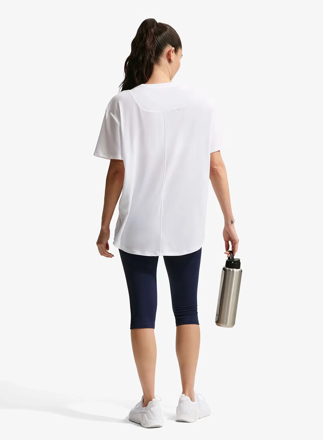 Топ Nike One relaxed dri-fit, белый — фото 2