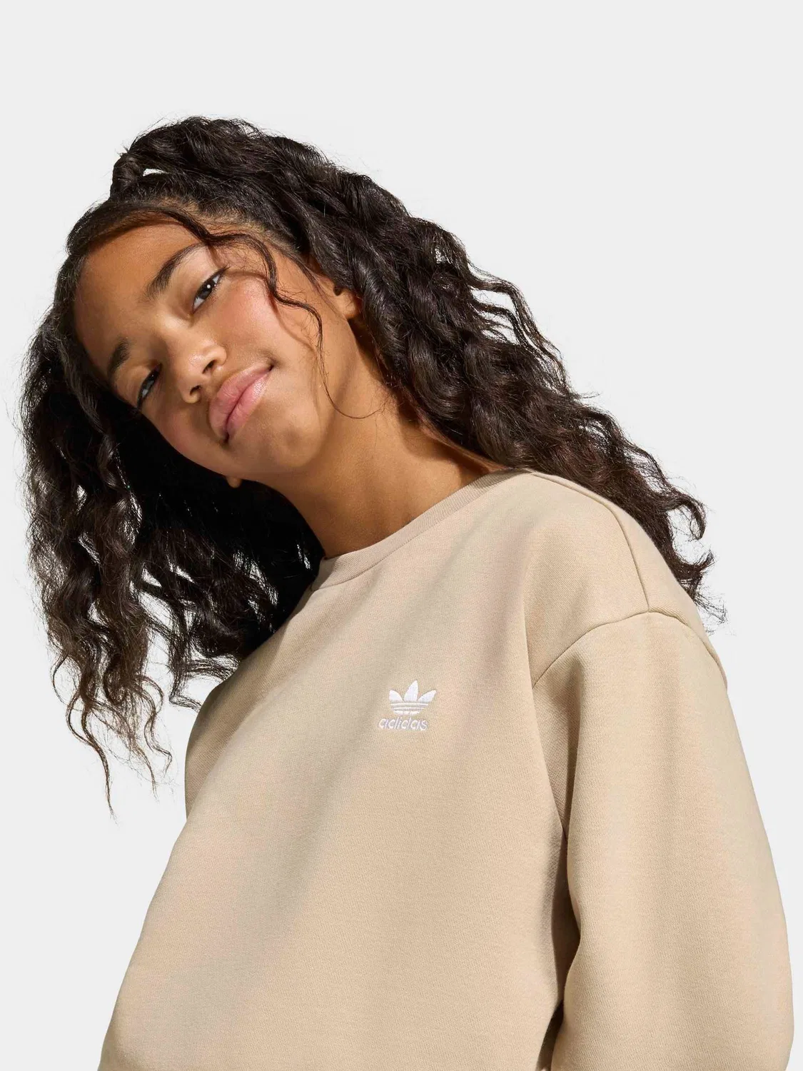 Свитшот с свободной посадкой Boxy Crew, adidas Originals, коричневый — фото 4