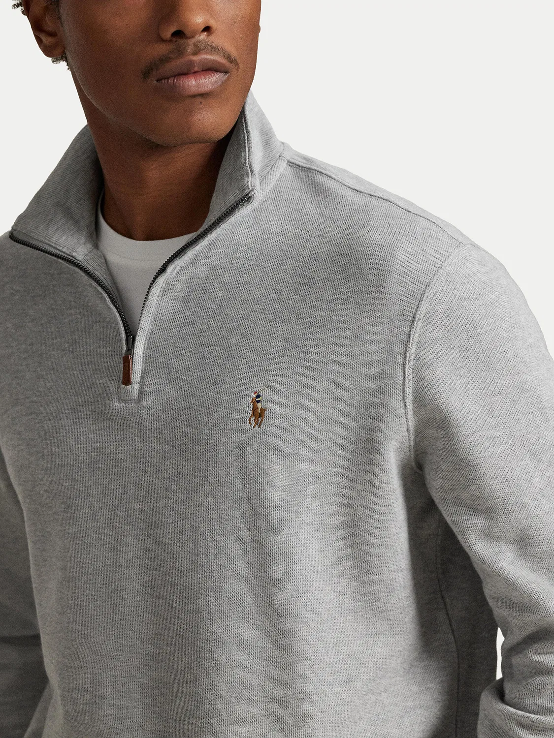 Мужской пуловер стандартного кроя Polo Ralph Lauren, серый — фото 4