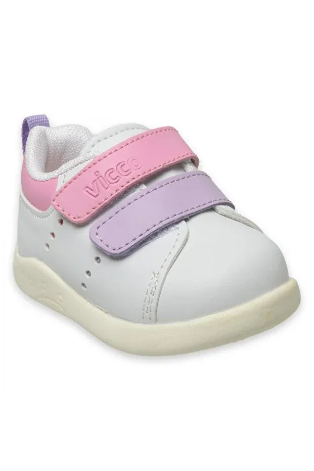 Детские кроссовки для девочек на липучке Bangkok First Step Vicco, Pink