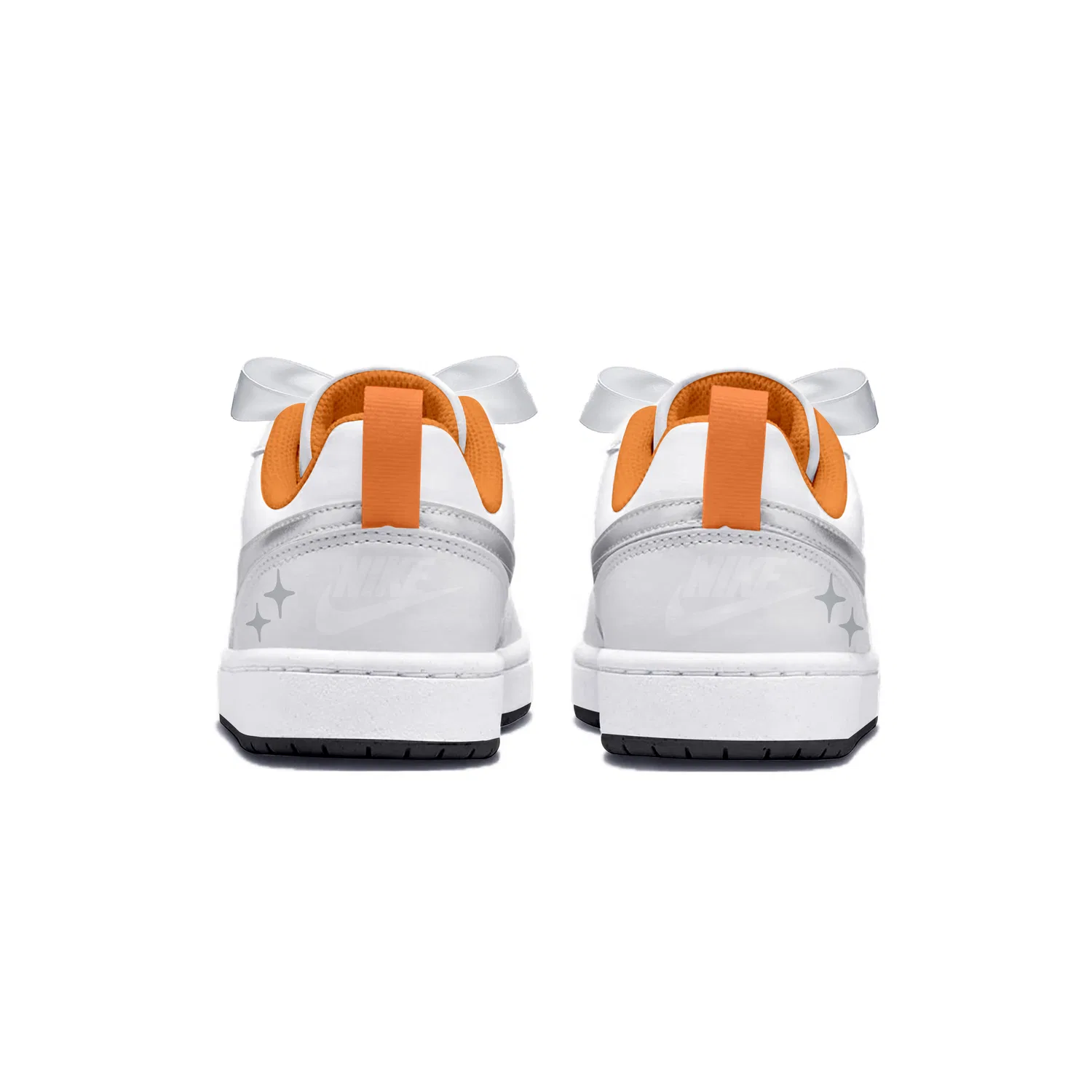 Детские кроссовки для скейтбординга с блестками Nike Court Borough 2, Silver — фото 4