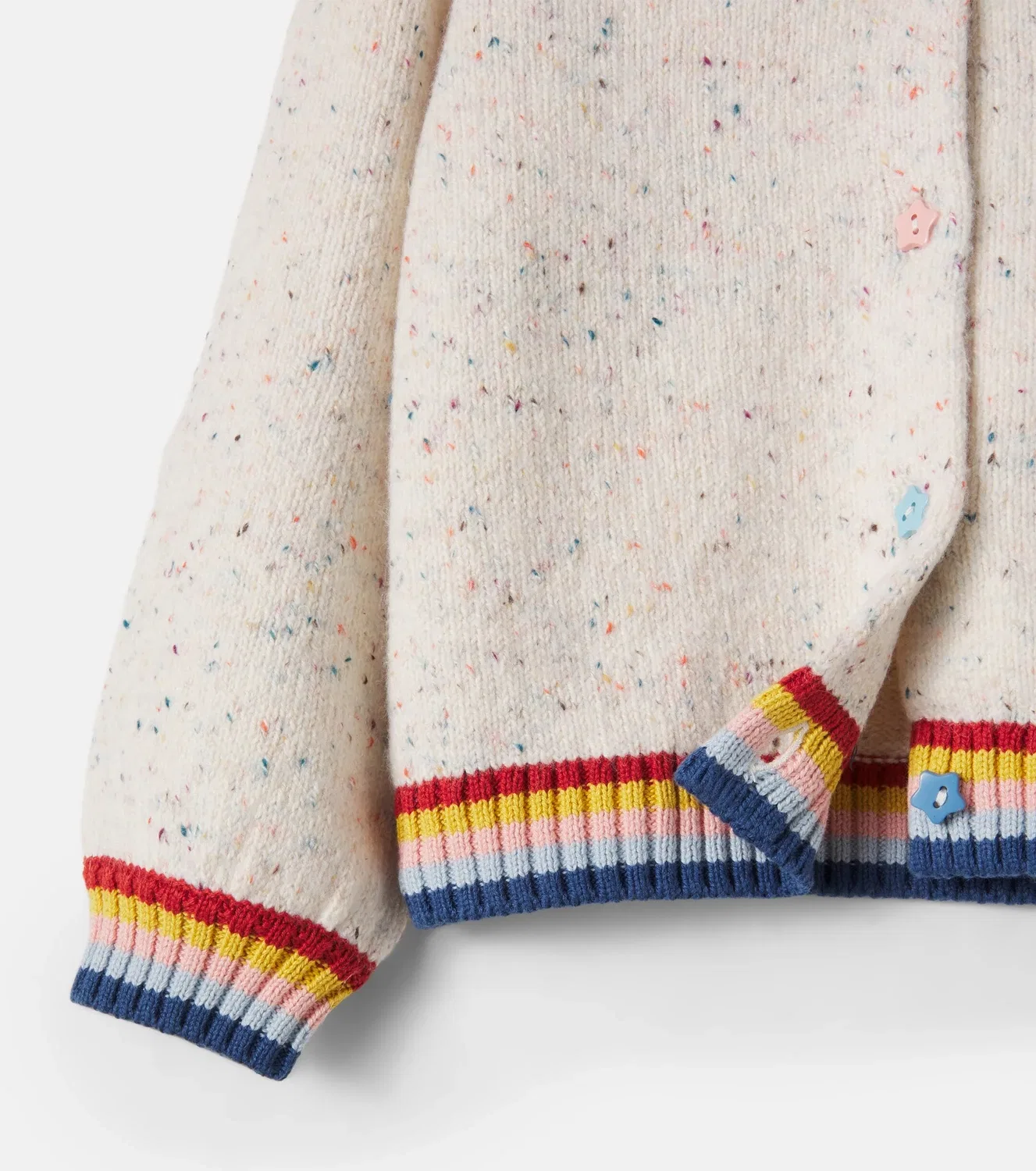 Вязаный кардиган с пуговицами Stella Mccartney Kids, мультиколор — фото 4