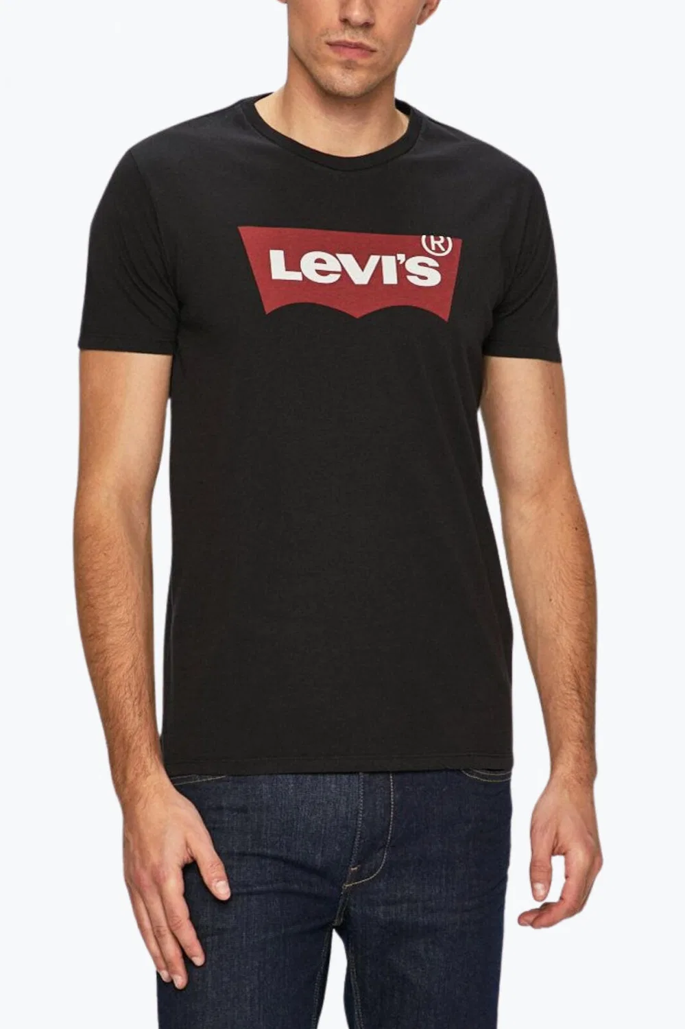 Мужская хлопковая футболка Levi's, Цвет: SCHWARZ