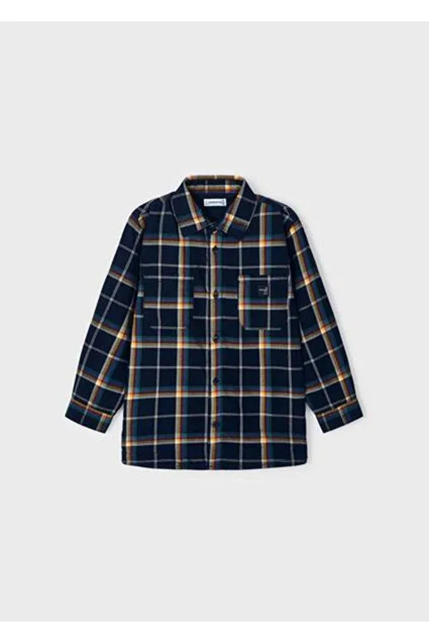 Детская рубашка для мальчиков с рисунком Mayoral, Navy Blue — фото 3