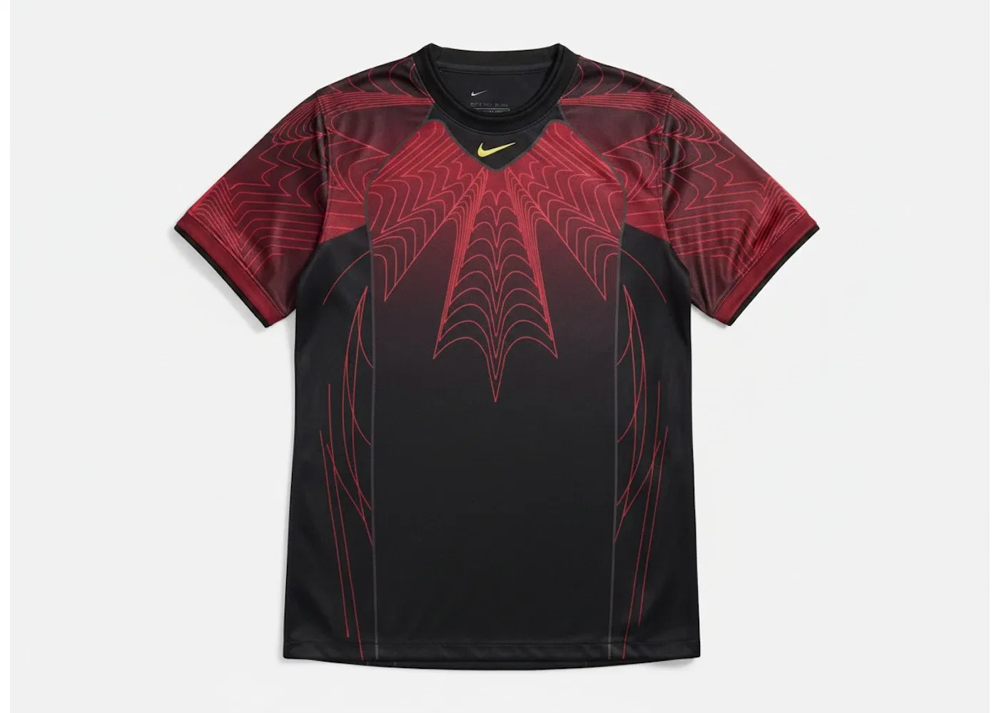 Детская футбольная джерси Dri-FIT с длинным рукавом Nike Canada CSA x NOCTA, Black/University Red/Sonic Yellow