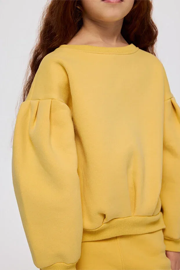 Детские свитшот для девочек с длинным рукавом Panço, Yellow — фото 4
