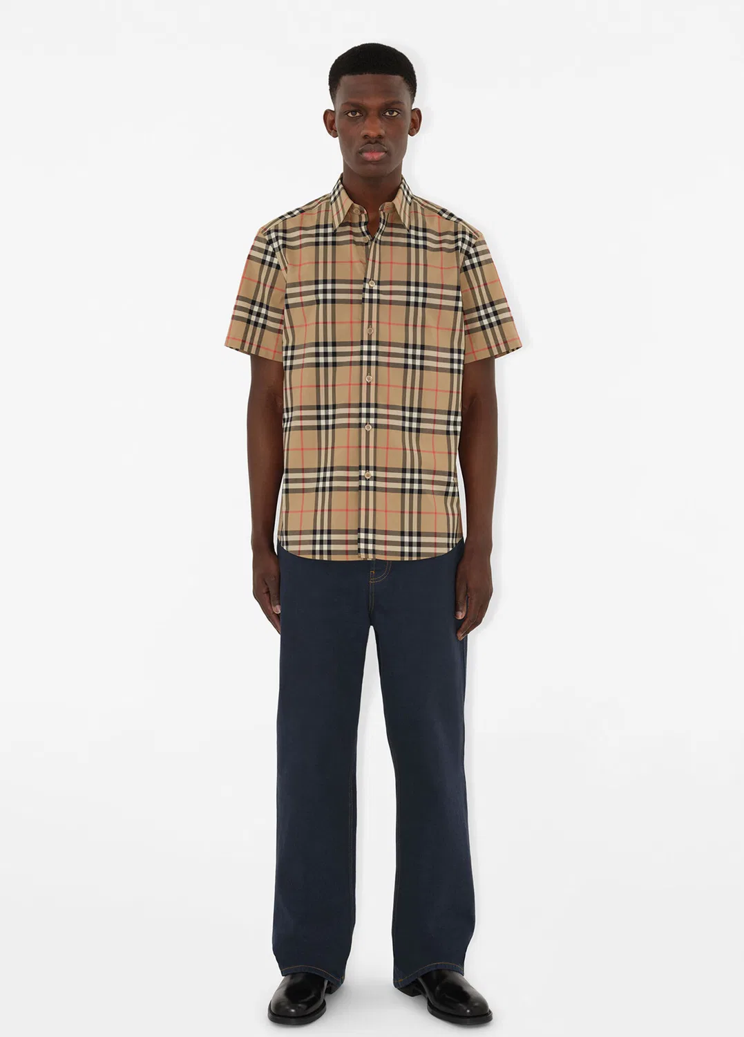 Рубашка Burberry Caxtan, бежевая — фото 2