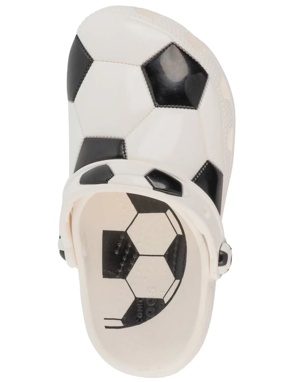Детские сандалии Crocs Classic Soccer Ball Clog Kids белого цвета — фото 4