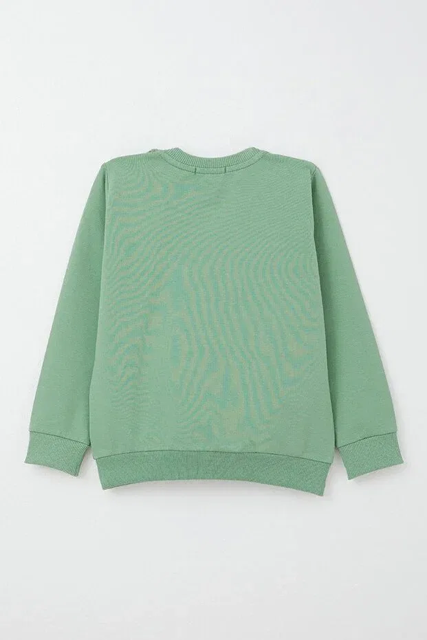 Детский спортивный комплект для мальчиков с принтом Skateboarder Breeze, Mint Green — фото 4
