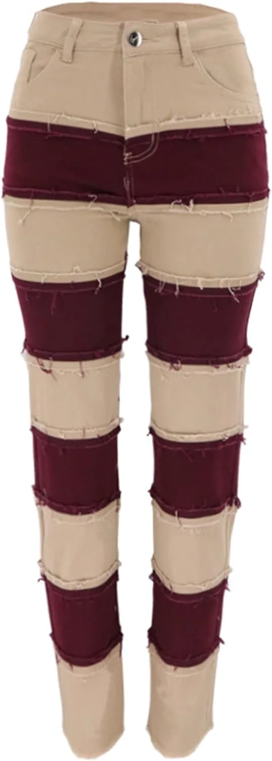 

Женские джинсы с эластичными вставками и широкими штанинами Legou