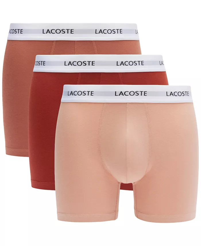 

Мужские боксеры с логотипом, 3 шт., классическая посадка Lacoste, мультиколор
