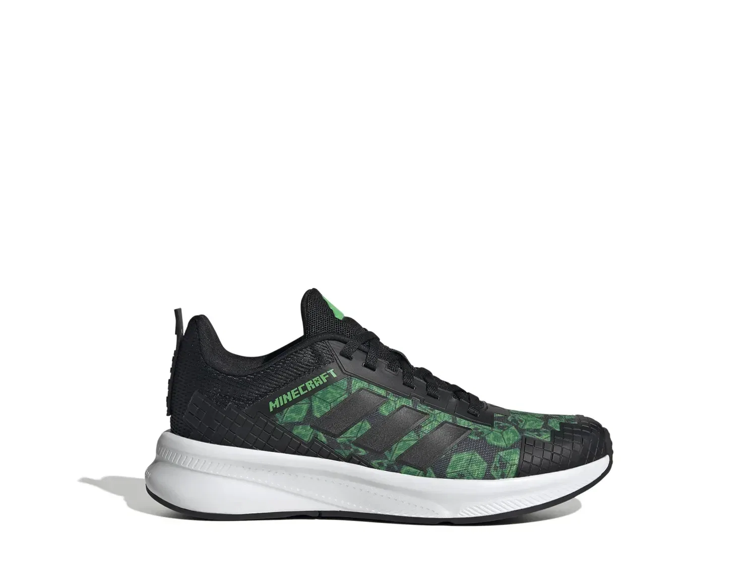 Кроссовки Minecraft Fortarun 4.0, adidas, черный/зеленый — фото 2