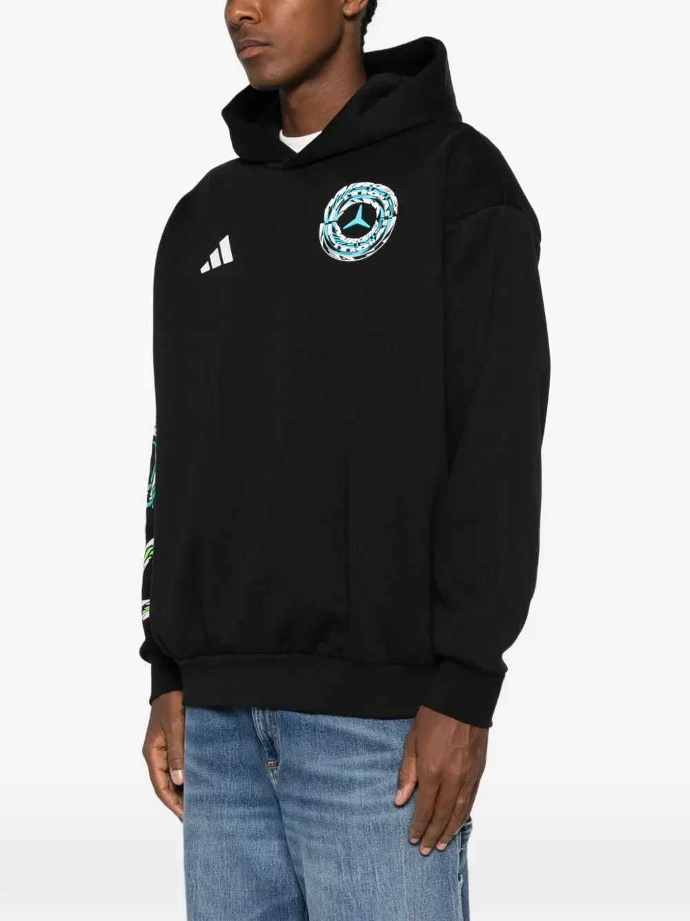 Толстовка с графическим принтом adidas X Mercedes-AMG Petronas Formula 1 Team, черный — фото 3