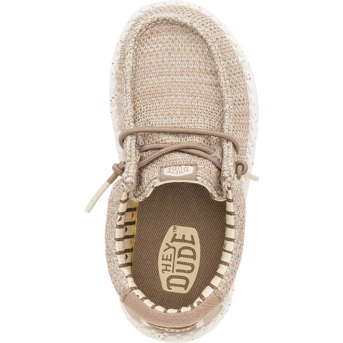 Детские кроссовки для мальчиков со stretch-верхом Wally Toddler Stretch Sox HEYDUDE, Walnut — фото 3