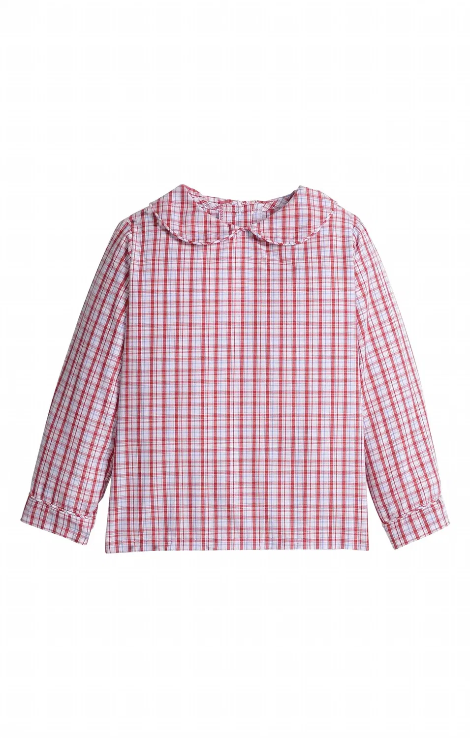 Детская рубашка для девочек с длинным рукавом в клетку Hartford Plaid LITTLE ENGLISH, красный