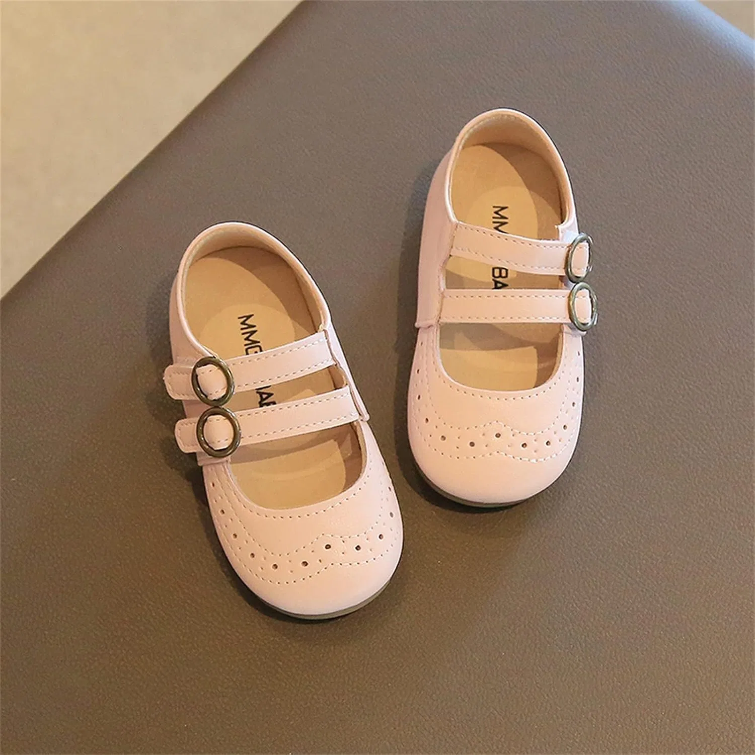 Детские ботинки для девочек с перфорацией Link Shoes Summer And Autumn, Pink — фото 4