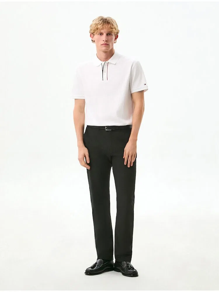 Брюки чинос из нитевидного полиэстера TOMMY HILFIGER, Black