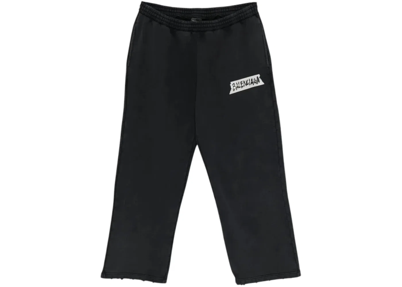 Мужские брюки с эластичным поясом Balenciaga Baggy, Faded Washed Black