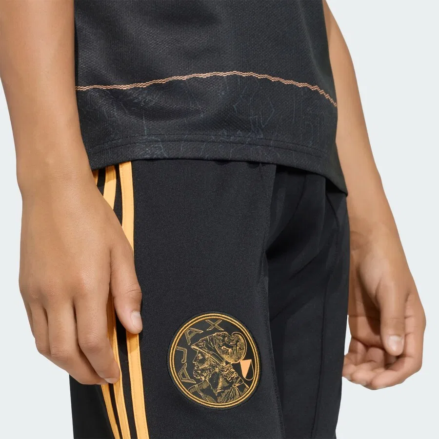 Спортивные шорты ADIDAS PERFORMANCE Regular Workout Pants 'Ajax Amsterdam 26/27' черного цвета — фото 3