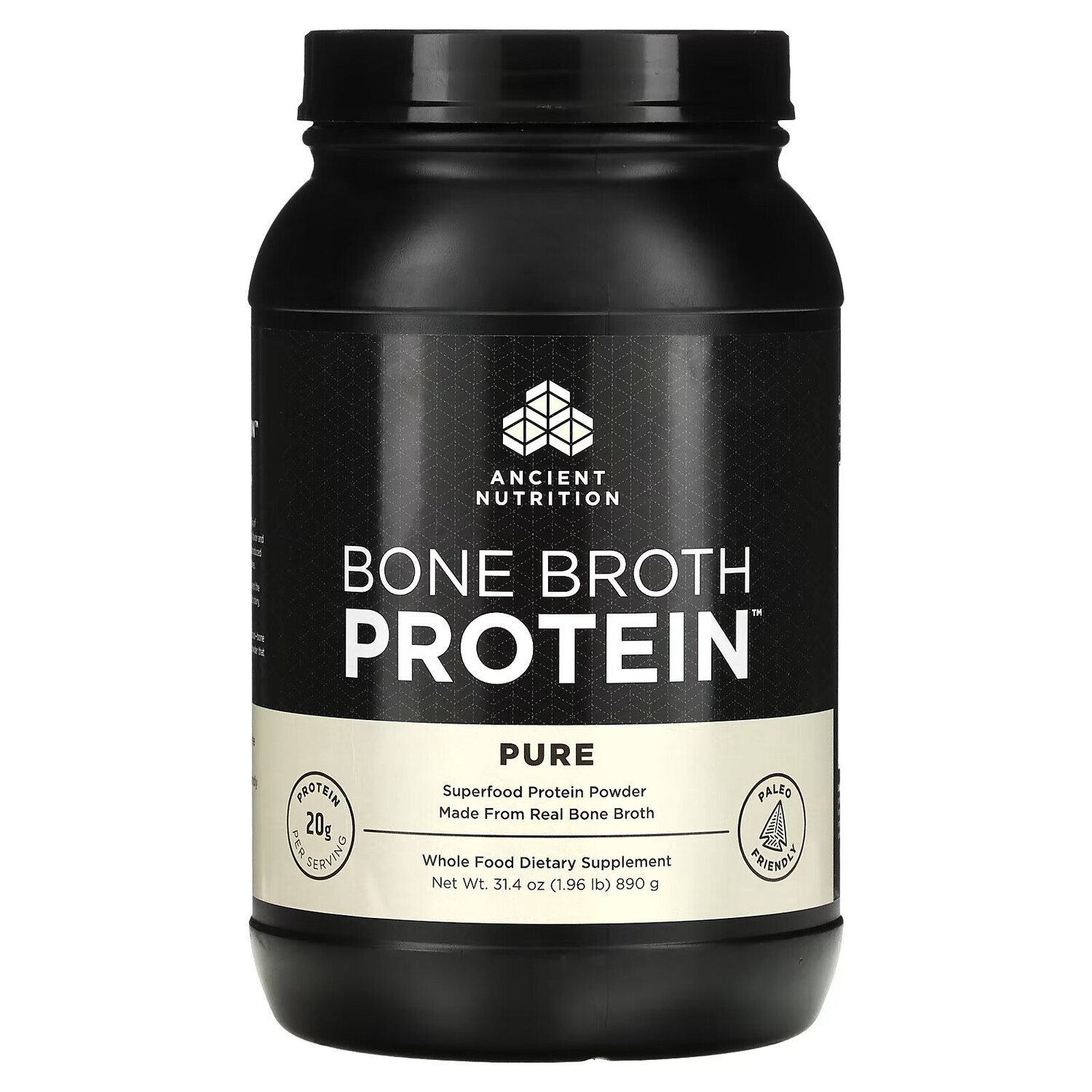 

Dr. Axe / Ancient Nutrition, Bone Broth Protein, чистый белок, 890 г (1,96 фунта)